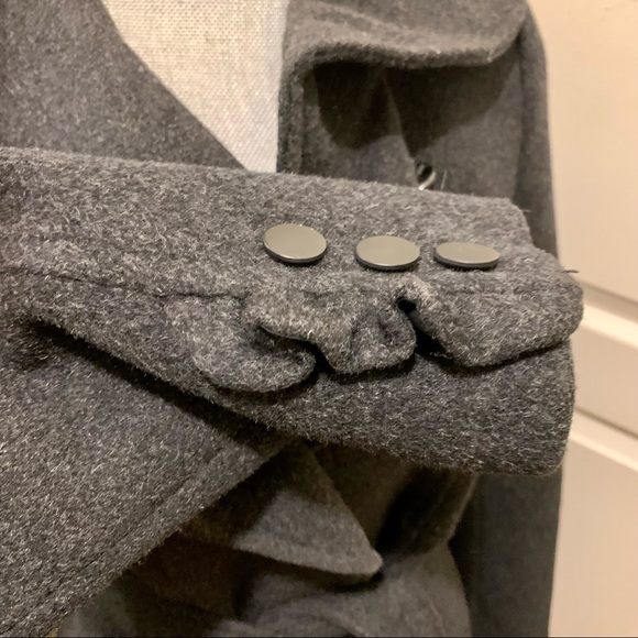 Rebecca Taylor Wool coat [size 4, charcoal grey, office, casual, luxury] - Picture 4 of 7